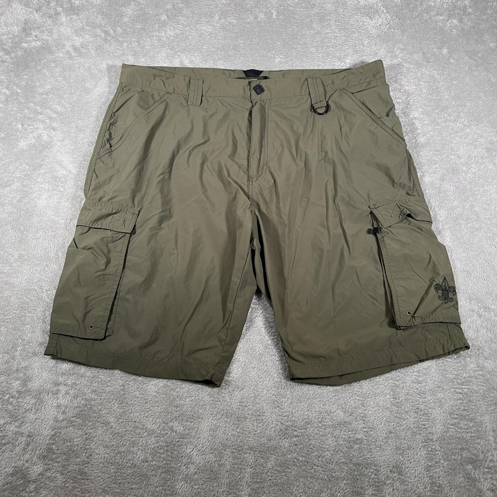 Boy Scouts of America Cargo Shorts Mens XL Olive Centennial Uniform Nylon BSA